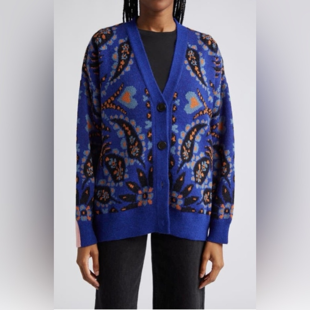 FARM Rio Toucans Scarf Print Sweater